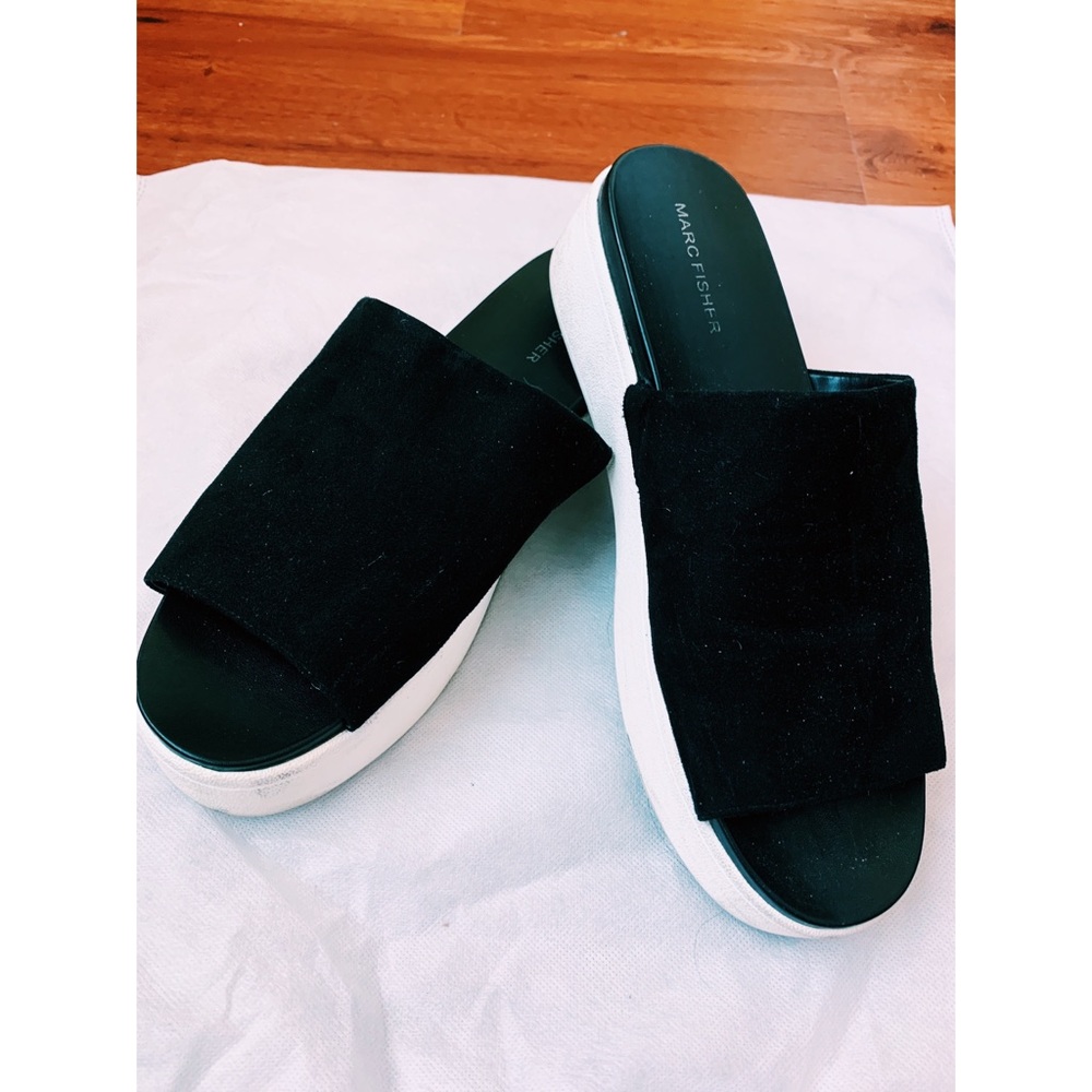 Marc Fisher Black PlatformSlides